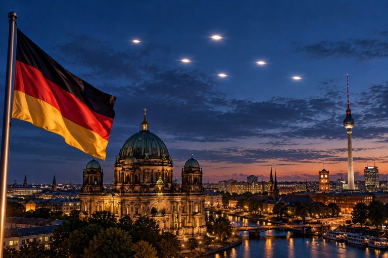 Germany UFO sightings over Berlin and mysterious lights in the night sky