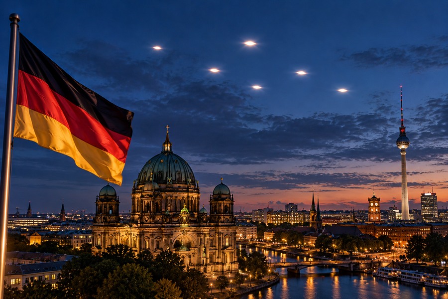Germany UFO sightings over Berlin and mysterious lights in the night sky