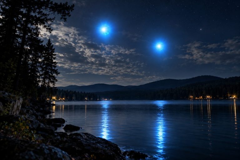 Chazy Lake UFO blue orbs reported over Upstate New York