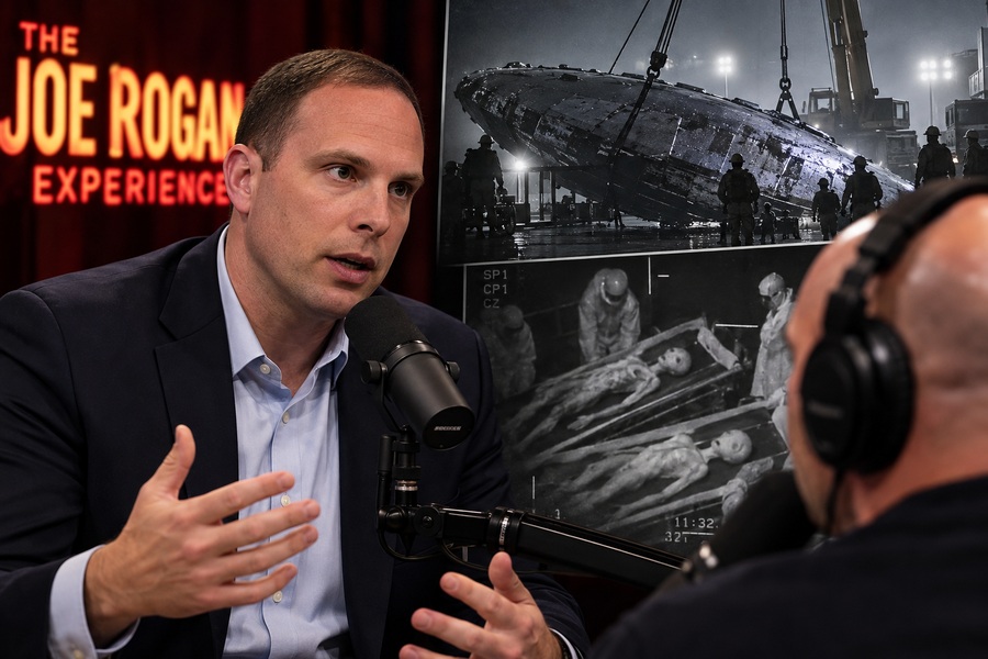 David Grusch Joe Rogan UFO claims about recovered craft and non-human bodies